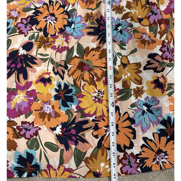 MAGGY LONDON Woman Floral Ruffle Sleeveless Dress Cotton Retro Plus Size 22W - Picture 11 of 11